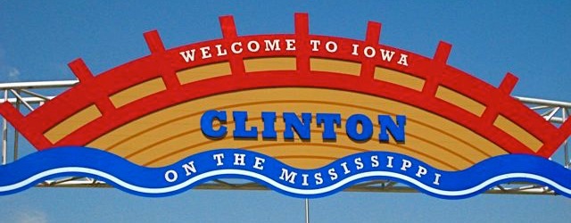 A picture Clinton Welcome Sign